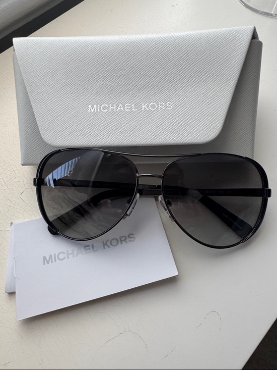 Michael Kors Accessories - Michael Kors Chelsea Black Aviator Sunglasses